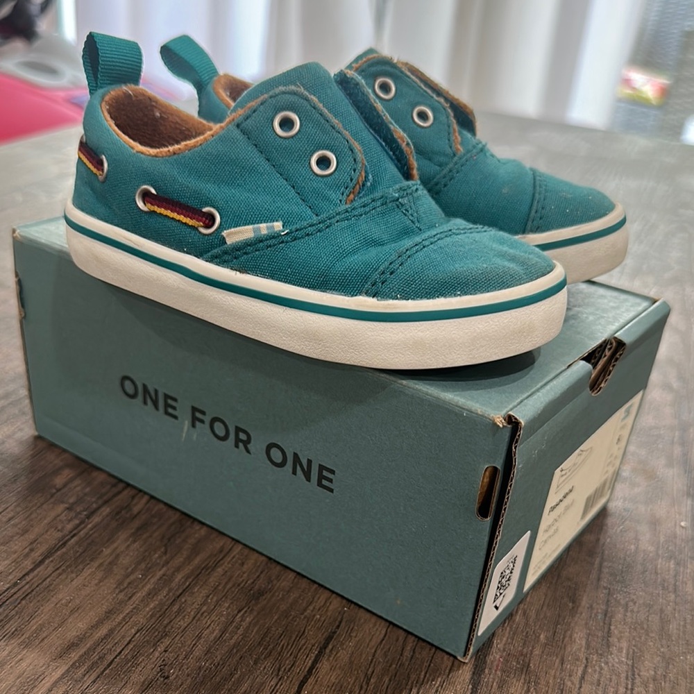 Toms Blue Canvas Sneakers Casual Low-Top